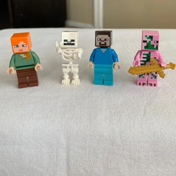 Lego Toys Lego Minecraft Minifigures Lot Alex Steve Skeleton